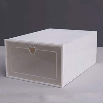 DNYSYSJ Clear Plastic Shoe Box Shoes Storage Organizer Foldable Stackable Shoe Container Space Saving 20Pcs