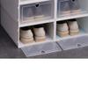 DNYSYSJ Clear Plastic Shoe Box Shoes Storage Organizer Foldable Stackable Shoe Container Space Saving 20Pcs view 4