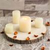 12" Dia - Rustic Natural Wood Slices, Round Poplar Wood Slabs, Table Centerpieces (Pack of 1 Round Charger) view 3