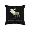 Aroostook County ME Moose Forest Tree Hunter Wildlife Throw Pillow view 1