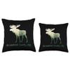 Aroostook County ME Moose Forest Tree Hunter Wildlife Throw Pillow view 3