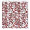 Ambesonne Paisley Shower Curtain, Ethnic Swirly Flowers Leaves Floral Pattern Bohemian Style Country Print, Cloth Fabric Bathroom Decor Set with Hooks, 69" W x 84" L, Pale Pink Soft Blue view 2