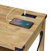 Convenience Concepts Durango Desk with Charging Station, 42", English Oak/Black view 4