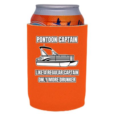 Pontoon Captain Full Bottom Can Coolie (Orange, 1)