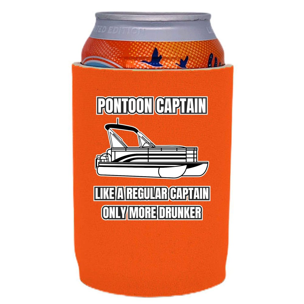 Pontoon Captain Full Bottom Can Coolie (Orange, 1)