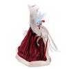 Kurt S. Adler 12-Inch White, Silver and Burgundy Angel Tree Topper with Fiberoptic LED Lights view 4
