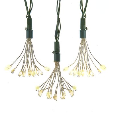 Kurt S. Adler 75-Light Cluster Lights and Warm White Twinkle LED Lights with Green Wire