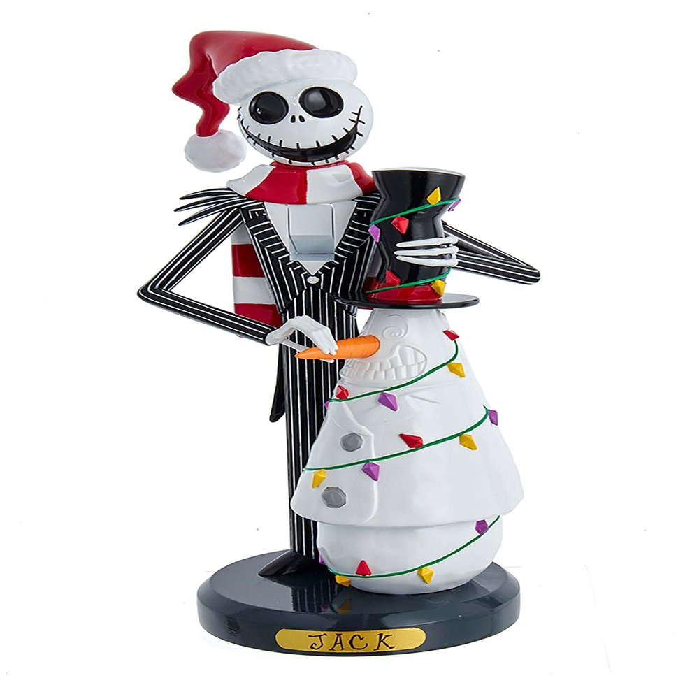 11-Inch Disney Nightmare Before Christmas Jack Skellington with Snowman Nutcracker