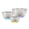 3-Piece Stainless Steel Mixing Bowls with Nonslip Base, 1.5qt, 3qt & 5qt view 3