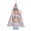 Kurt S. Adler 6-Inch Hollywood White and Silver Swarovski King Nutcracker Ornaments view 1
