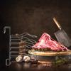 Garneck 304 Stainless Steel Steak Rack with 6 Dividers Detachable Sous Vide Rack Holder for Steak Cooking and Meat Storage 7.08X6.29X3.74 Inches view 4