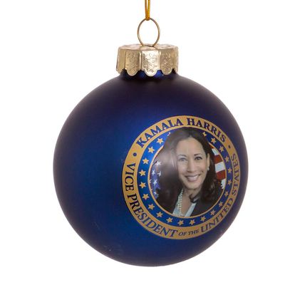 80MM Vice President Kamala Harris Glass Ball Ornament