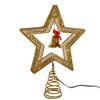 Kurt S. Adler 12-Inch 45-Light Gold Star Tree Topper with Bell view 1