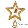 Kurt S. Adler 12-Inch 45-Light Gold Star Tree Topper with Bell view 2