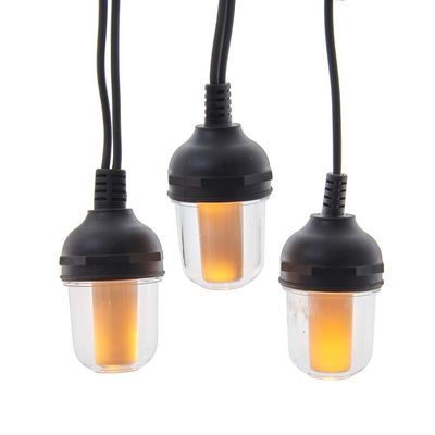 Kurt S. Adler 100-Light 10-Piece Lantern with Flicker Flame Light Set