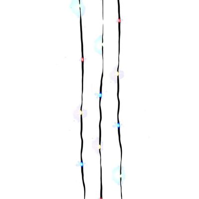 Kurt S. Adler 100-Light Multi-Color LED Green Wire Connectable PVC Wire Lights