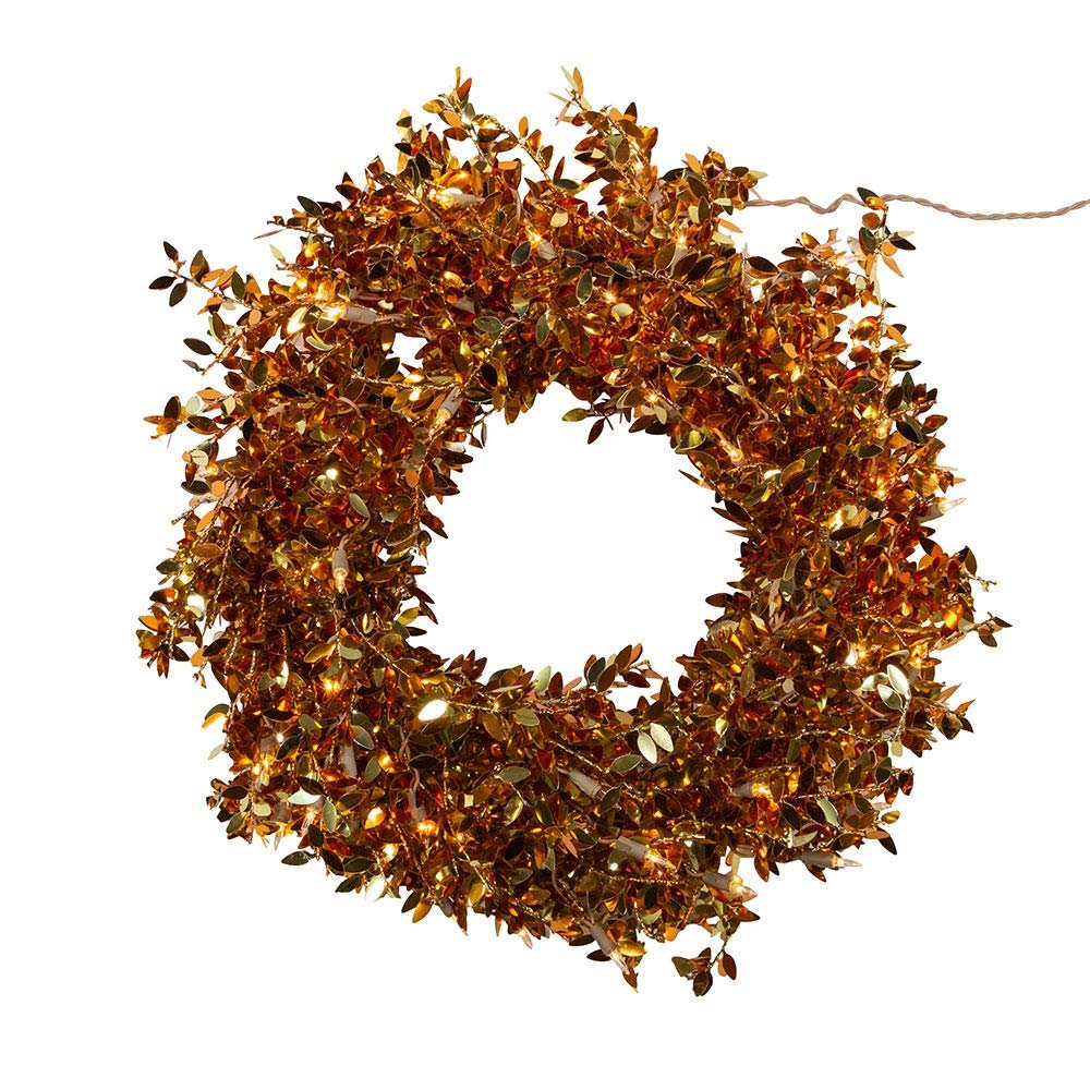 Kurt S. Adler 24-Inch Pre-Lit Gold Foil Wreath