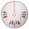 Kurt S. Adler 50-Inch Ivory, Green and Red Tree Embroidered Tree Skirt view 1