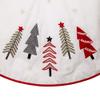 Kurt S. Adler 50-Inch Ivory, Green and Red Tree Embroidered Tree Skirt view 3