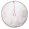 Kurt S. Adler 50-Inch Ivory, Green and Red Tree Embroidered Tree Skirt view 4