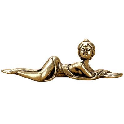 BESPORTBLE 1pc Brass Lady Sculpture Pen Holder Chinese Calligraphy Brush Holder Elegant Office Stationery Desk Decor Multi-Functional Ancient for Home Office