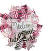 Artisan "Welcome" Flamingo Beach, Coastal Wreath for Front Door Outside or Inside Decorations. Very Full, Made with Weather Resistant Jute & Mesh. view 4