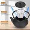 300ml Cast Iron Teapot with Infuser, Japanese Tetsubin Tea Kettle for Boiling Hot Water, Loose tea and Tea Bags, Stovetop Safe view 3