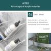 AITEE Acrylic Shower Caddy Organizer for Bathroom, Clear Shampoo Holder Organizer Shelf Wall Mounted, No Drilling and Rustproof, Sturdy and Durable view 3