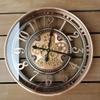 INFINITY TIME 21 Inch Moving Gears Wall Clock,Large Metal Wall Clock for Modern Farmhouse Living Room Decor,Copper Arabic Numeral,House Warming Gifts New Home view 1