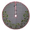 Kurt S. Adler 50-Inch Black and White Buffalo Check Holly Tree Skirt view 1
