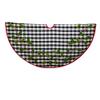 Kurt S. Adler 50-Inch Black and White Buffalo Check Holly Tree Skirt view 2