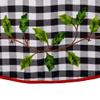 Kurt S. Adler 50-Inch Black and White Buffalo Check Holly Tree Skirt view 3