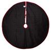 Kurt S. Adler 50-Inch Black and White Buffalo Check Holly Tree Skirt view 4