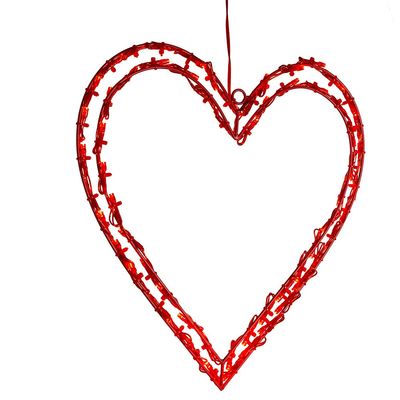 Kurt S. Adler 12-Inch Lighted LED Heart Window Decor