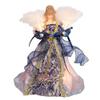 12-Inch UL 10-Light Delft Blue with Gold Angel Tree Topper view 2