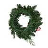 20-Inch Unlit Green Wreath with Pinecones, Balls and Berries view 4