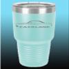 1966 1967 Ford Fairlane Hardtop 30oz Stainless Steel Tumbler w/Clear Lid seafoam view 1