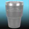 1966 1967 Ford Fairlane Hardtop 30oz Stainless Steel Tumbler w/Clear Lid grey view 1