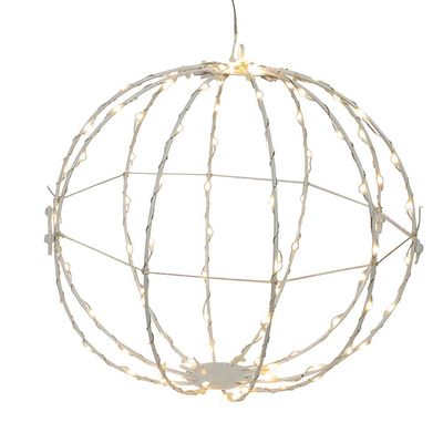 Kurt S. Adler 12-Inch Warm White LED Foldable Metal Sphere