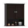 Spirich Bathroom Cabinet Wall Mounted, Wood Hanging Cabinets with Doors and Shelves, Medicine Cabinet Over The Toilet, Espresso view 1