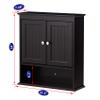 Spirich Bathroom Cabinet Wall Mounted, Wood Hanging Cabinets with Doors and Shelves, Medicine Cabinet Over The Toilet, Espresso view 3