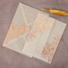 25 sets Rose Glod Foil Floral Embossing Vellum Wedding Invitations Cards with Vellum Envelopes Blank Inner Sheets for Bridal Shower Baby Shower Party Engagement Anniversary Invite Sweet 16 (rose gold) view 1