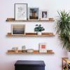AZSKY Large Floating Shelves 36 Inch Wood Wall Mounted Set of 3 Floating Bookshelf Long Wooden Picture Ledge Shelf for Home Decoration view 2