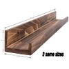 AZSKY Large Floating Shelves 36 Inch Wood Wall Mounted Set of 3 Floating Bookshelf Long Wooden Picture Ledge Shelf for Home Decoration view 3