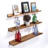 AZSKY Large Floating Shelves 36 Inch Wood Wall Mounted Set of 3 Floating Bookshelf Long Wooden Picture Ledge Shelf for Home Decoration view 4