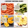 VEVOR Commercial French Fry Cutter with 4 Replacement Blades, 1/4" and 3/8" Blade Easy Dicer Chopper, 6-wedge Slicer and 6-wedge Apple Corer, Lemon Potato Cutter for French Fries with Extended Handle view 3