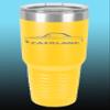 1966 1967 Ford Fairlane Hardtop 30oz Stainless Steel Tumbler w/Clear Lid yellow view 1