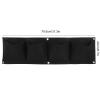 Atyhao Vertical Hanging Outdoor Wall Planter 4Pcs 4 Pocket Plant Grow Bag Wall Mounted Reusable Degradable Felt Garden Planter , Succulents Artificial Pl or Flowers. (Black) view 2