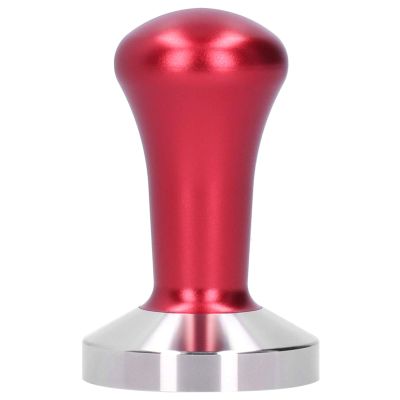 58mm Espresso Coffee Tamper, Stainless Steel Flat Base Tamper for Espresso Machine (Red)