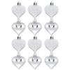 12Pcs Valentine's Day Heart Shaped Baubles, Romantic Heart Ornaments, Party Decor Hanging Balls for Wedding Valentine's Day Decoration view 1